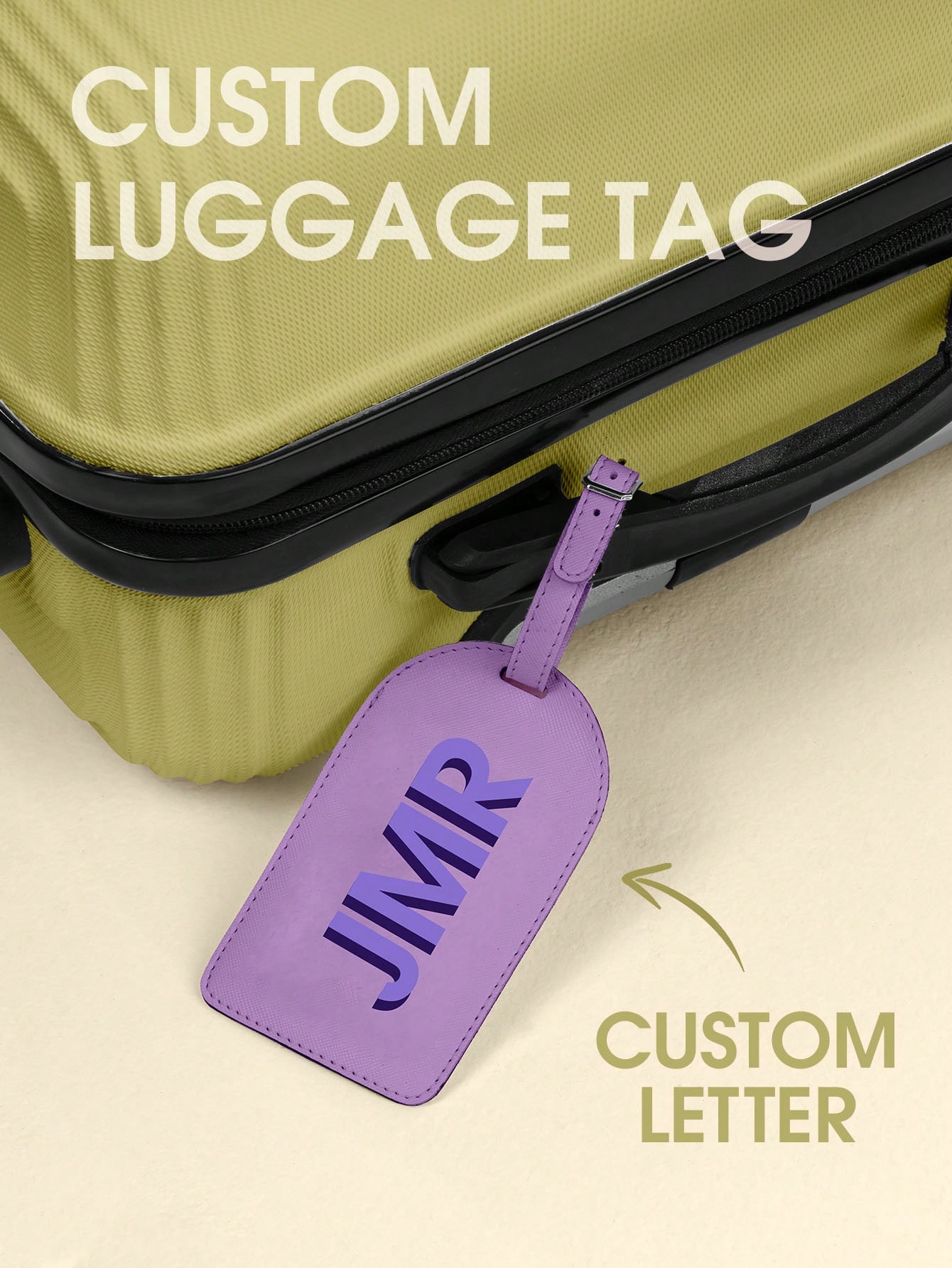 Travel Packing Cube - Personalized Initial Luggage Tag Custom Letter