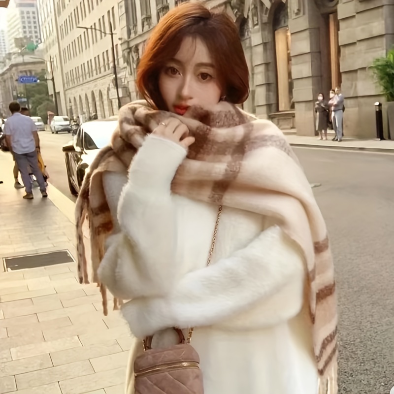 Travel Accessories Designer - Classic Plaid Scarf for Women -