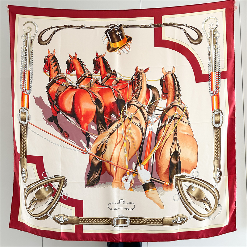 Horse Silk Scarf Luxury Design - Travel Accessories Designer 评论和价格