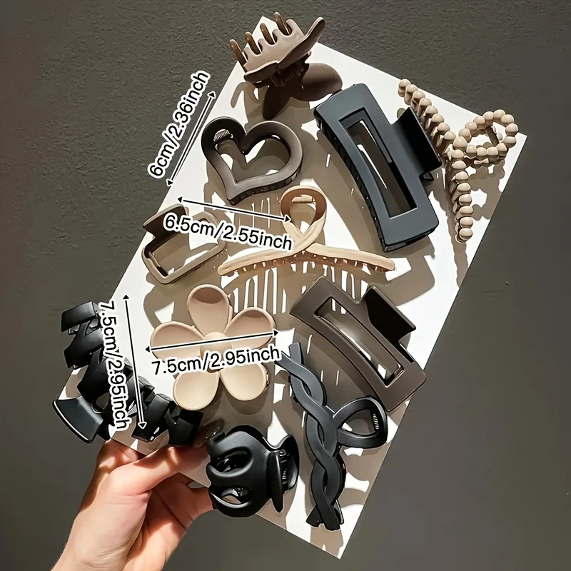 11Pcs Assorted Hair Claw Clips - Travel Accessories Designer 评论和价格