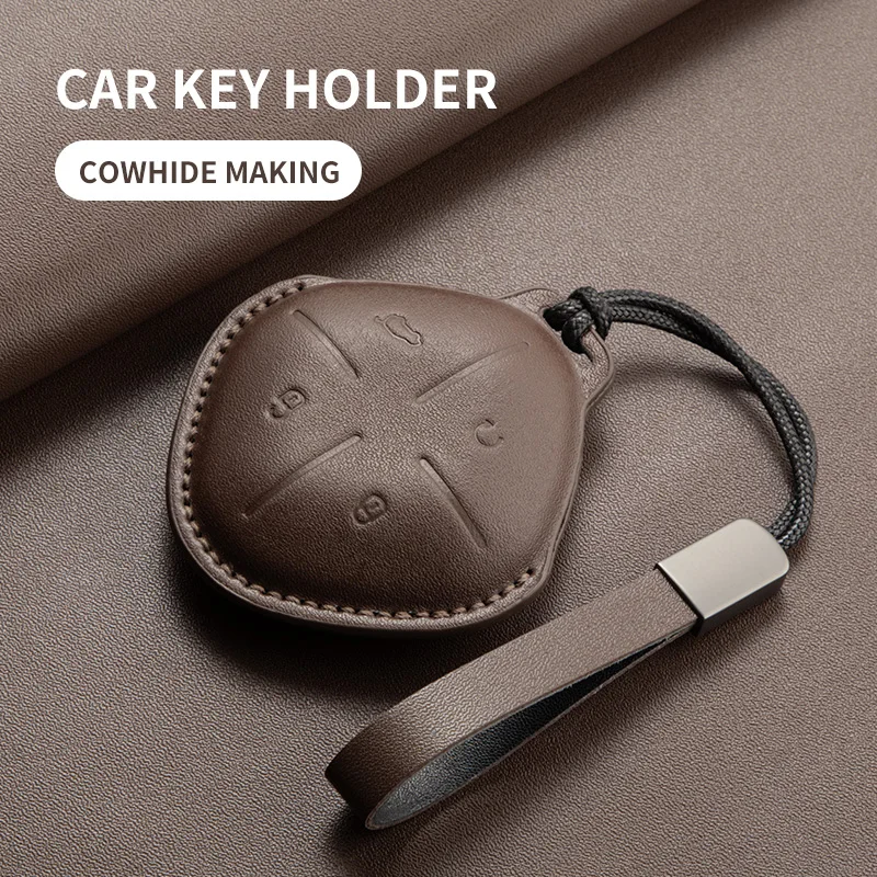 Leather Car Key Case Cover She - Travel Accessories 2022 评论和价格